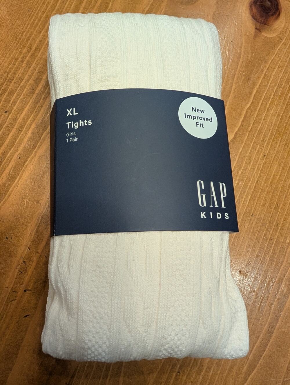 Gap Kids Cable Knit Tights, Cream, Ivory, Brand New, XL 10-14